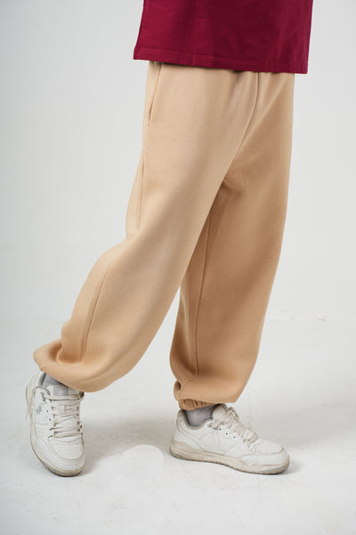 Warm Beige Fleece Air Jogger