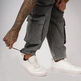 Stone Wash 7 Pocket Chillfit Denim Cargo Pants
