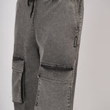 Stone Wash 7 Pocket Chillfit Denim Cargo Pants