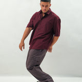 Wineberry Delight Oversized Shirt