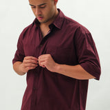 Wineberry Delight Oversized Shirt