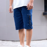 Acid Wash Blue Denim Shorts