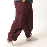 Wine Parachute Pant