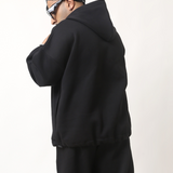 DEEP BLACK OVERSIZED HOODIE