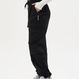 Women NOMAD Black Parachute Pants