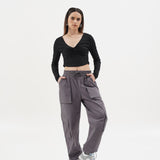 Women NOMAD Slate Grey Parachute Pants