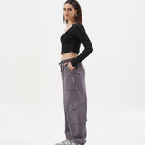 Women NOMAD Slate Grey Parachute Pants