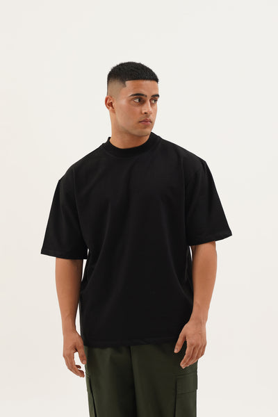 Deep Black Oversized Tee
