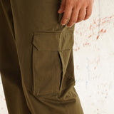 Military Green Cargo Parachute Pants